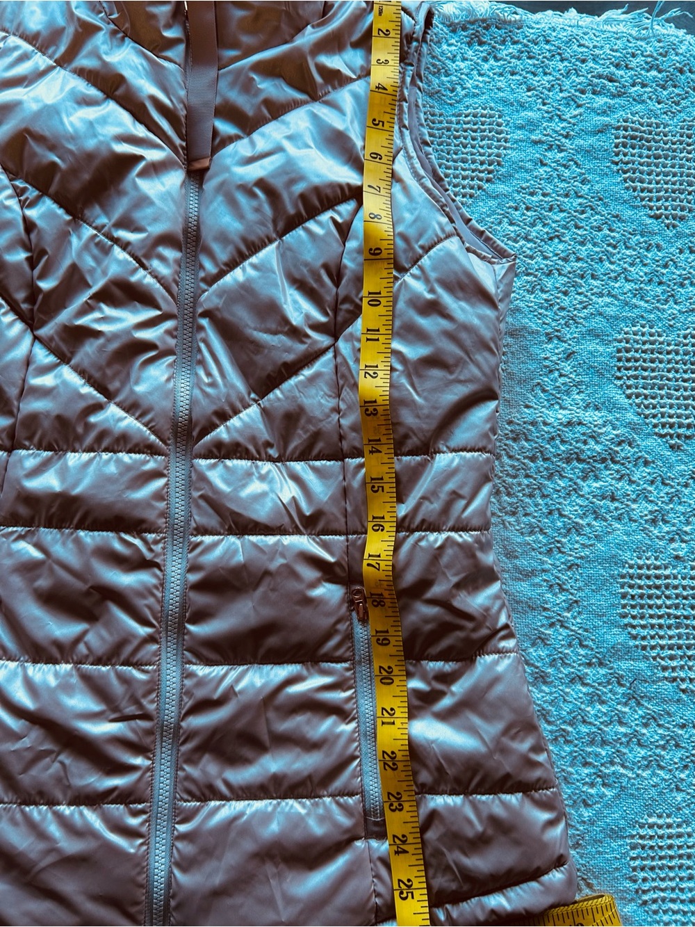 Maurices Rose Gold Blush Pink Quilted Puffer Vest - Picture 6 of 10